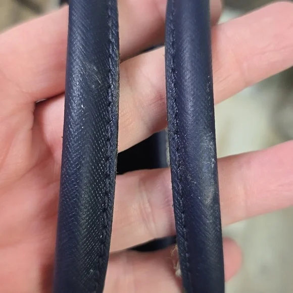 Kate Spade Navy and Colorful Striped Satchel With Crossbody Strap - Picture 7 of 7